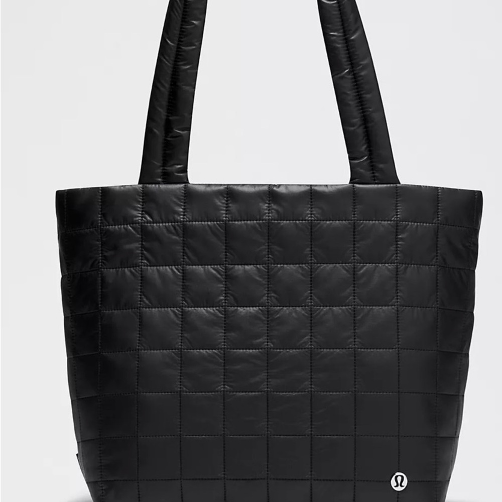 lululemon athletica Black Quilted Tote Bag new w tags